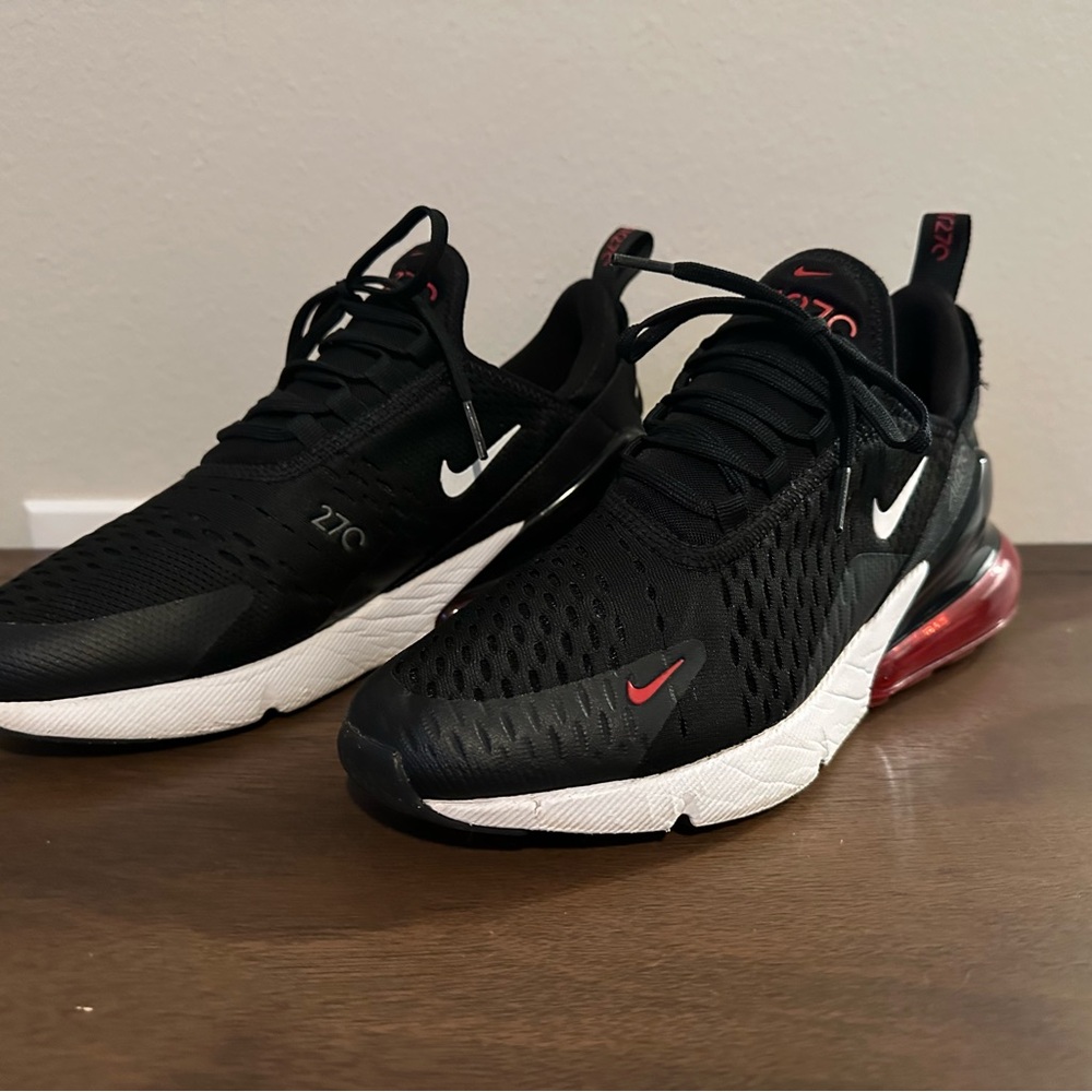 Nike Air Max 270 Black and Red Men's Shoes